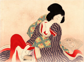 CHERRY BLOSSOMS AT NIGHT: WOMAN PLEASURING HERSELF WITH A DILDO (Takeuchi Keishu)